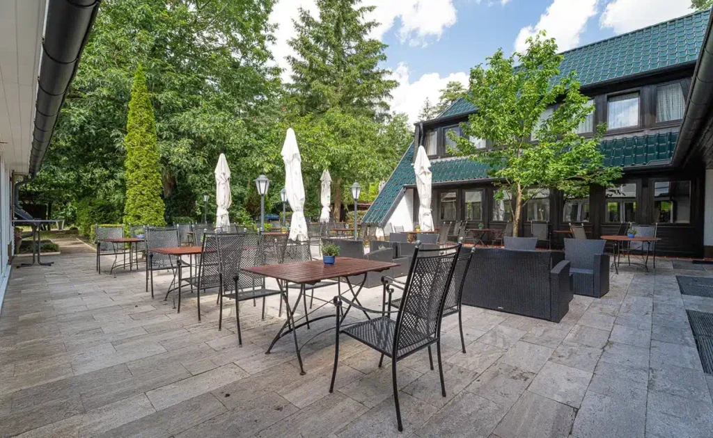 Terrace for a conference in the conference hotel in the Lüneburger Heide